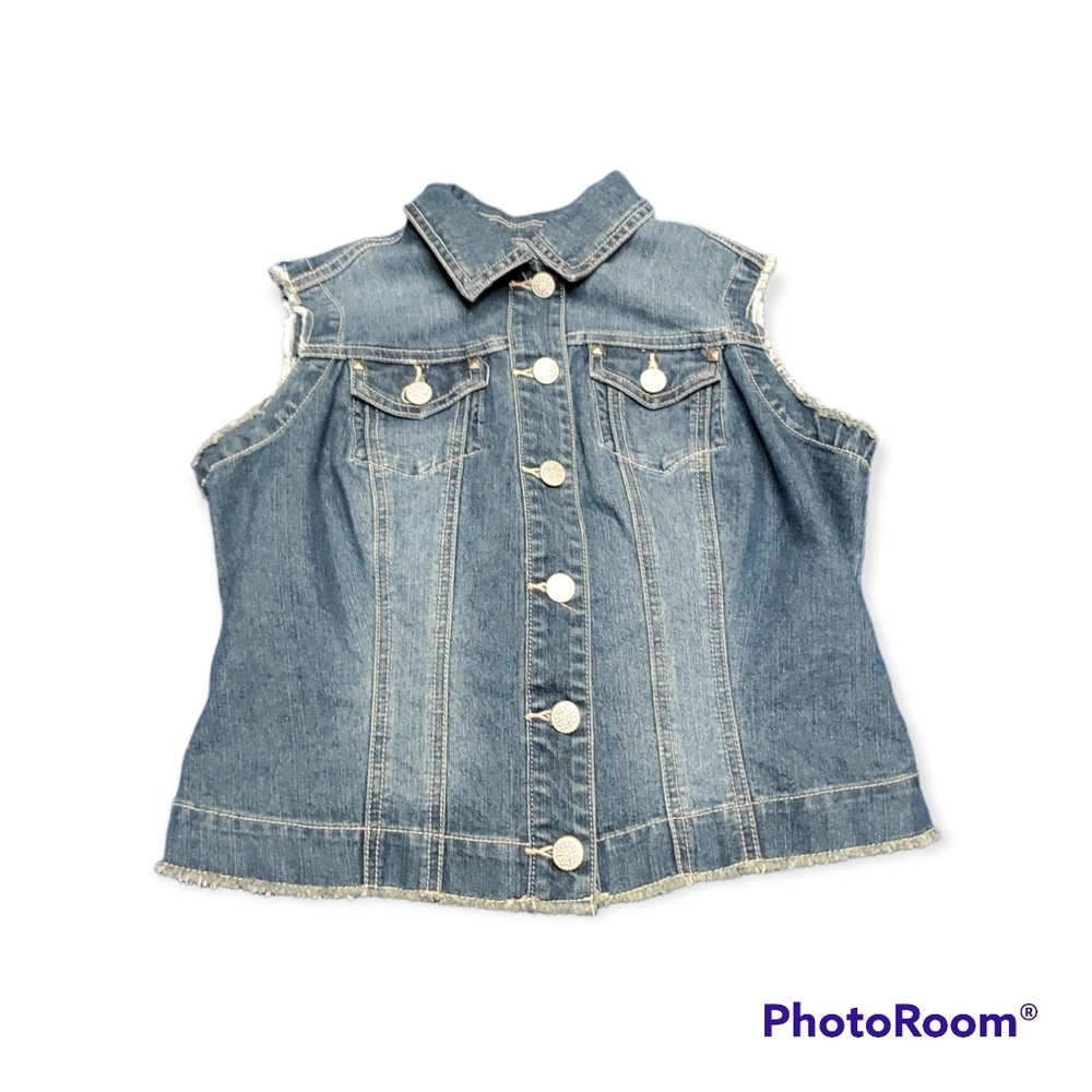 Women's stylish Red ranch jean vest